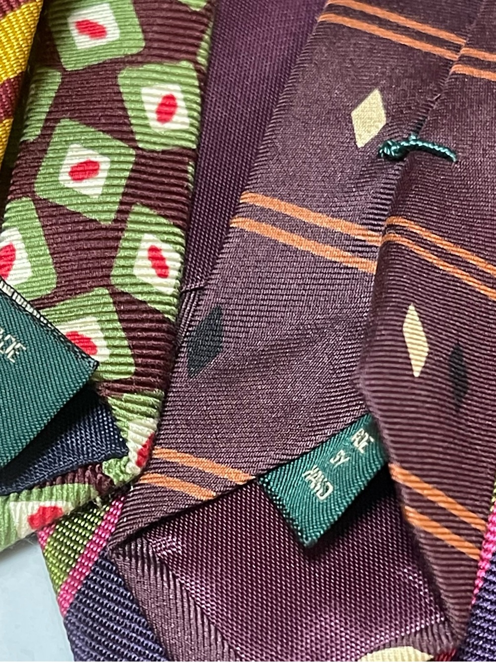 J Crew Bundle 8  Of 100% Silk Men’s Ties J Crew Made In USA - Picture 14 of 16